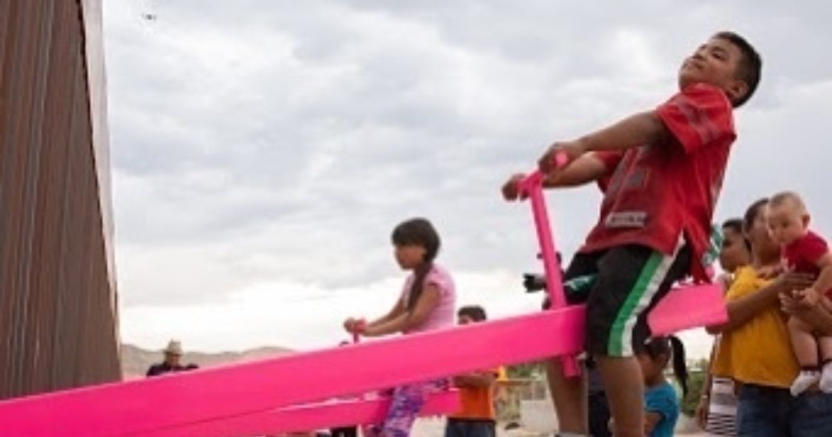 The pink seesaw at the USMexico border was 10years in… The Face